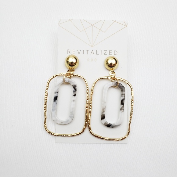 Geometric Acrylic Earrings - Picture 3 of 3